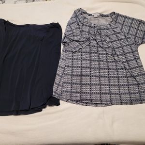 Liz Claiborne Navy/White Skirt Set